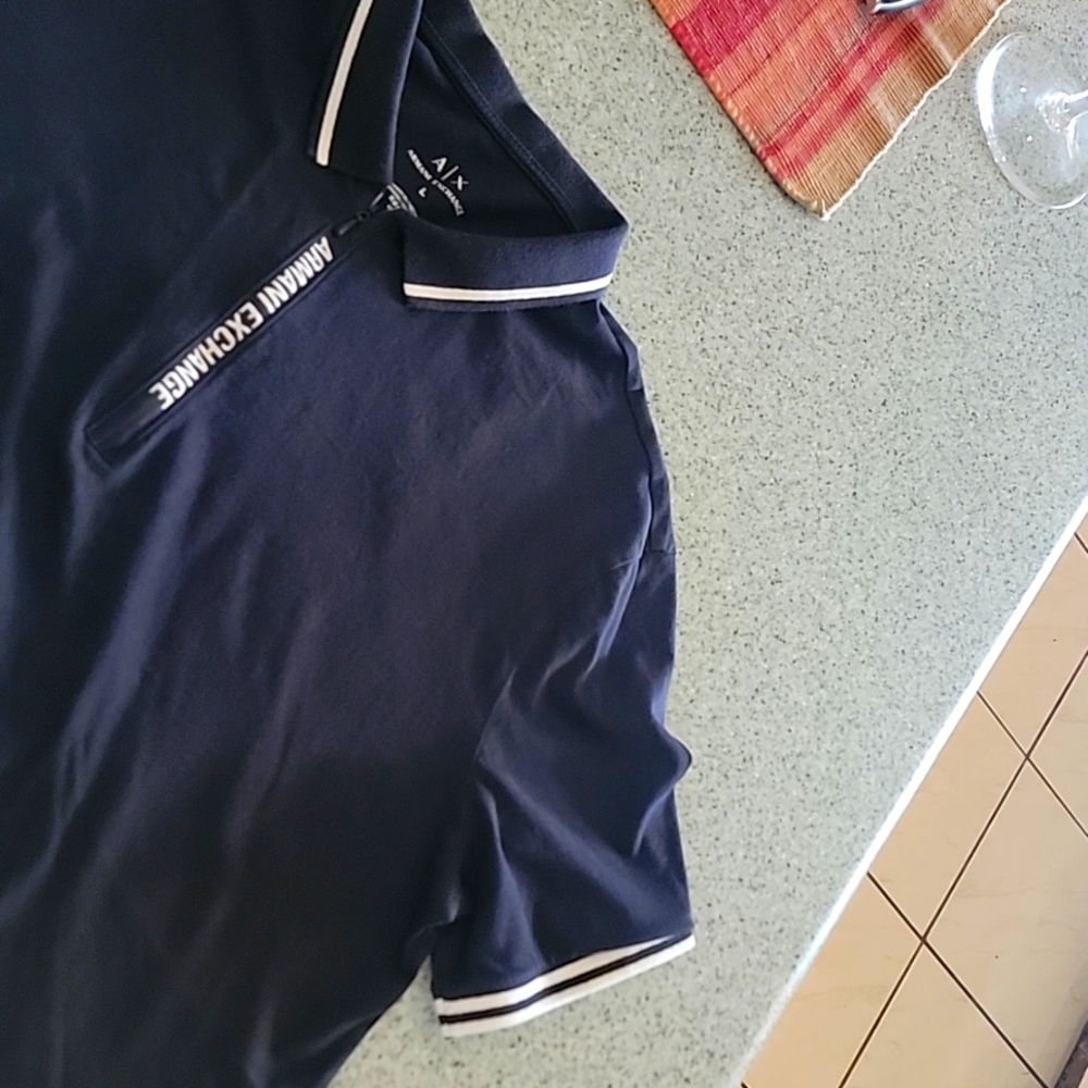 Armani Exchange blue and white size large